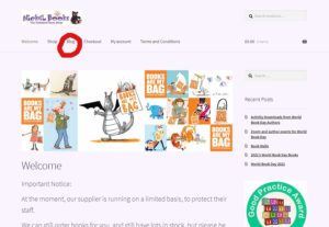 A screeen capture of the front page of the website. the Blog section of the menu is highlighted
