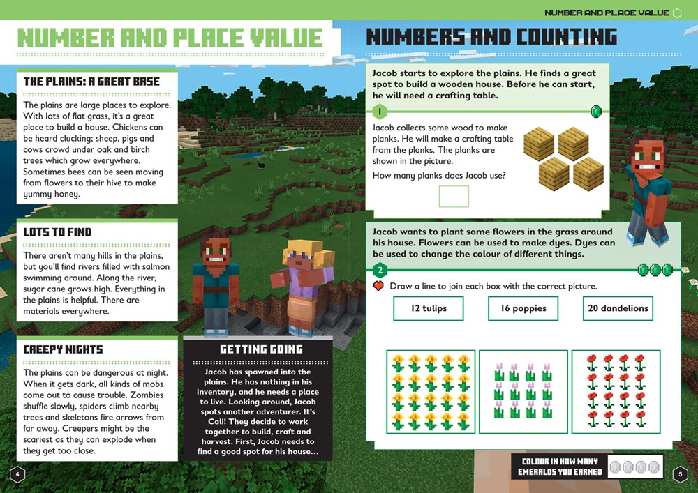 Minecraft Maths Ages 5-6 : Official Workbook - Image 3