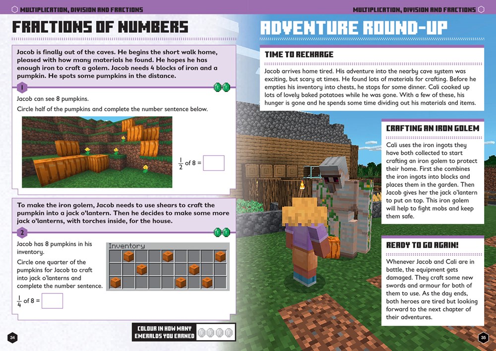 Minecraft Maths Ages 5-6 : Official Workbook - Image 4