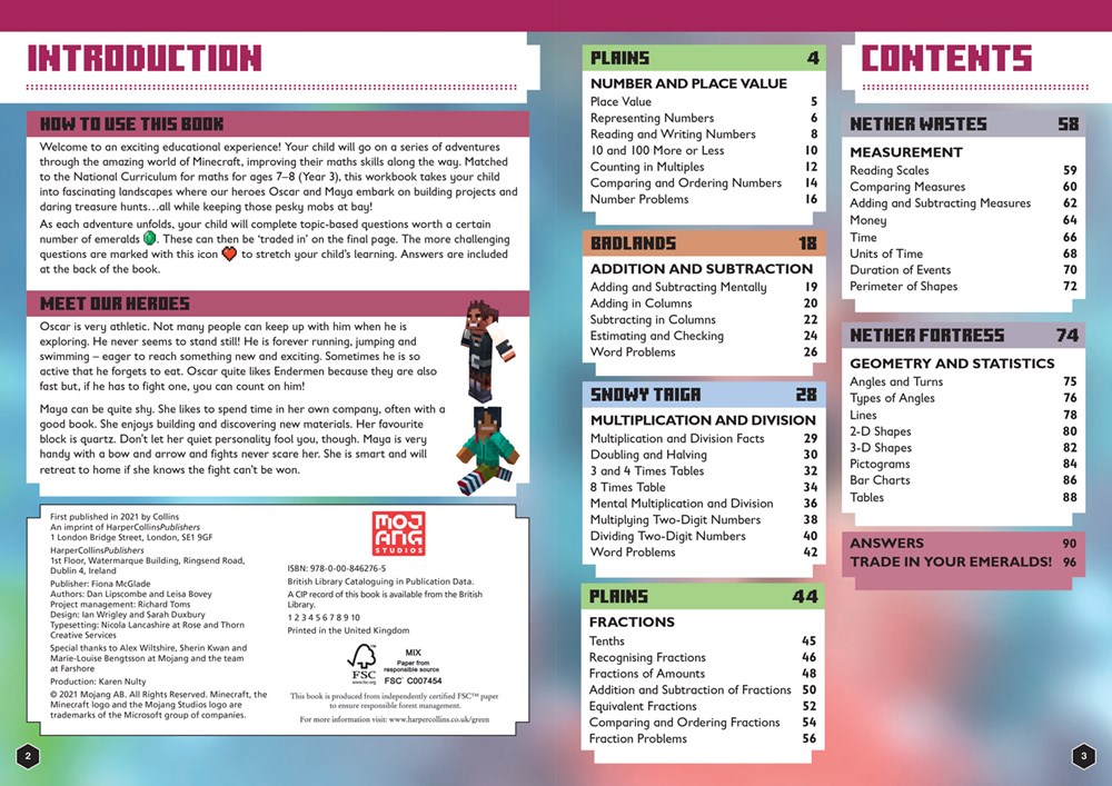 Minecraft Maths Ages 7-8 : Official Workbook - Image 2