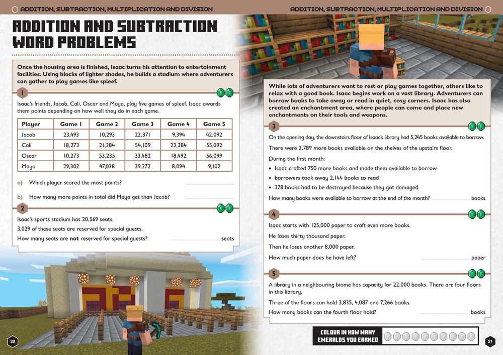 Minecraft Maths Ages 9-10 : Official Workbook - Image 3