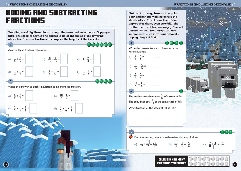 Minecraft Maths Ages 9-10 : Official Workbook - Image 4