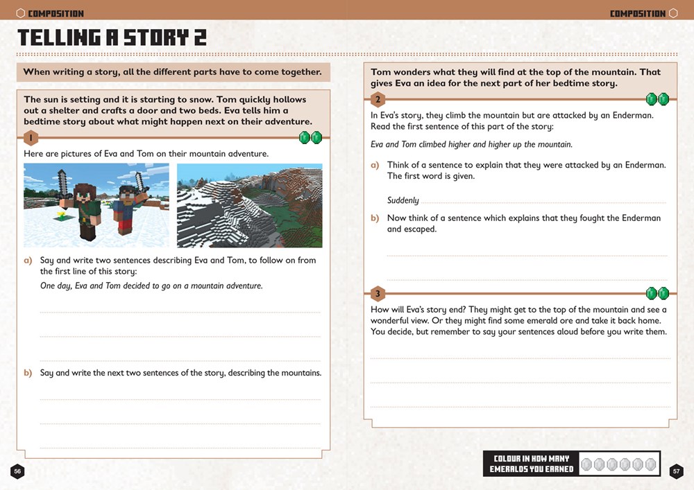 Minecraft English Ages 5-6 : Official Workbook - Image 4