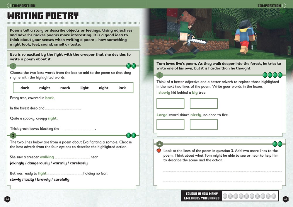 Minecraft English Ages 6-7 : Official Workbook - Image 4