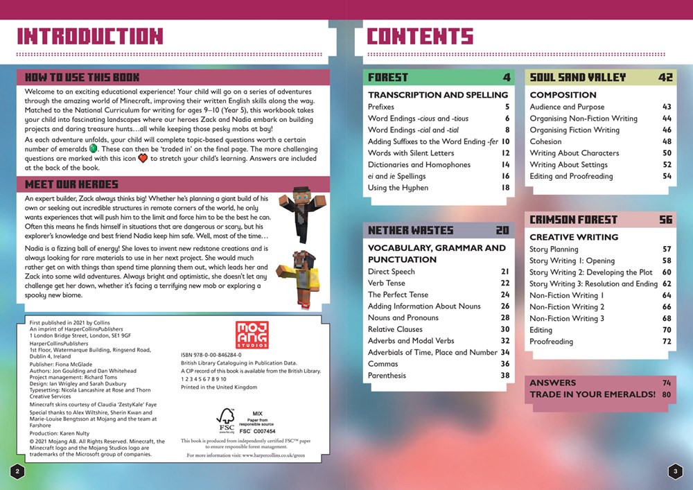 Minecraft English Ages 9-10 : Official Workbook - Image 2