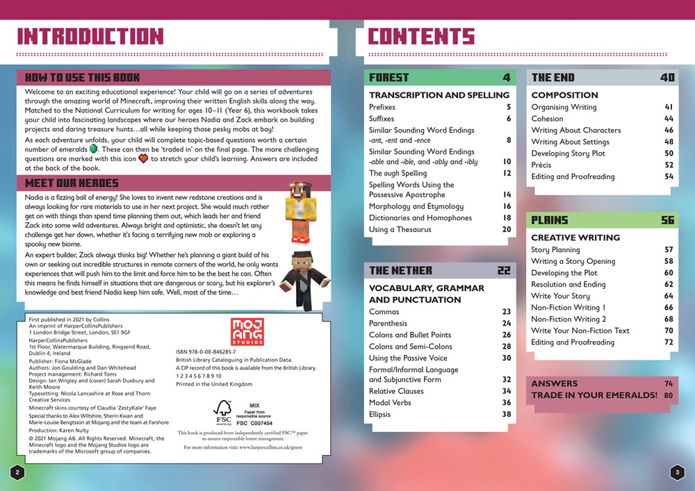 Minecraft English Ages 10-11 : Official Workbook - Image 2