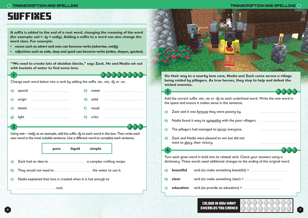 Minecraft English Ages 10-11 : Official Workbook - Image 3